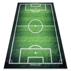 Alfombra lavable BAMBINO 58690 Campo, fútbol para niños antideslizante - verde