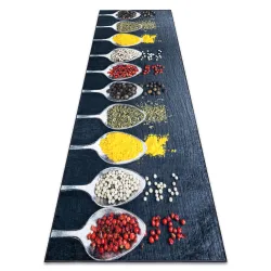 Alfombra para lavar ANDRE 42760 Cucharas, especias para cocina, antideslizante - gris / verde