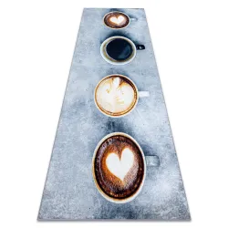 Alfombra lavable ANDRE 33300 Café, para cocina, antideslizante - gris / marrón