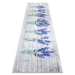Alfombra lavable ANDRE 2716 Lavanda antideslizante - gris / púrpura