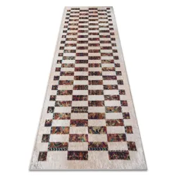Alfombra lavable ANDRE 43780 Geométrica antideslizante - beige / terracota