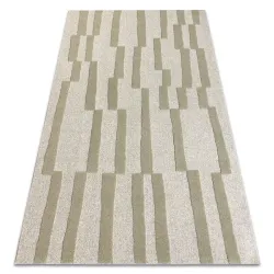 Dywan FLUX 461.109.SA401 wełniany OSTA - Geometryczny, strukturalny, loftowy szary / zielony