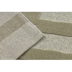 Dywan FLUX 461.109.SA401 wełniany OSTA - Geometryczny, strukturalny, loftowy szary / zielony