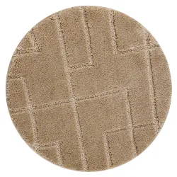 Alfombra de baño SUPREME círculo LINES líneas, antideslizante, suave - beige