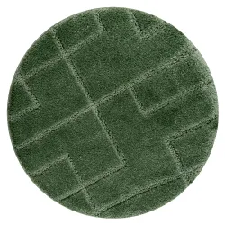 Alfombra de baño SUPREME circular LINES líneas, antideslizante, suave - verde