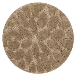Alfombra de baño SUPREME circular STONES piedras, antideslizante, suave - beige