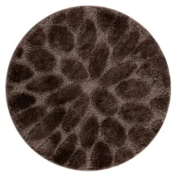 Alfombra de baño SUPREME circular STONES piedras, antideslizante, suave - marrón