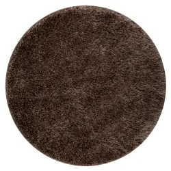 Alfombra de baño SYNERGY redonda glamour, antideslizante, suave - lurex beige