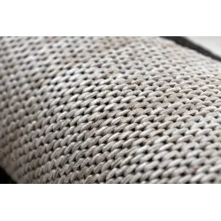 DYWAN SZNURKOWY SIZAL FLOORLUX 20608, koniczyna marokańska, trellis  srebrny / czarny - 2 GATUNEK