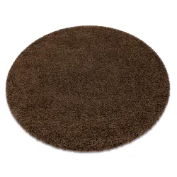 Alfombra SOFFI redonda shaggy 5cm marrón - 2ª CATEGORÍA