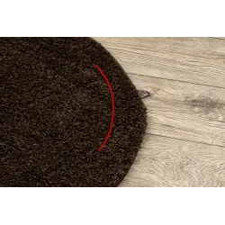 Dywan SOFFI koło shaggy 5cm brązowy - 2 GATUNEK