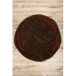 Dywan SOFFI koło shaggy 5cm brązowy - 2 GATUNEK