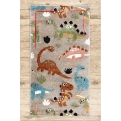 Dywan FUN Dino dla dzieci, dinozaury beż - 2 GATUNEK