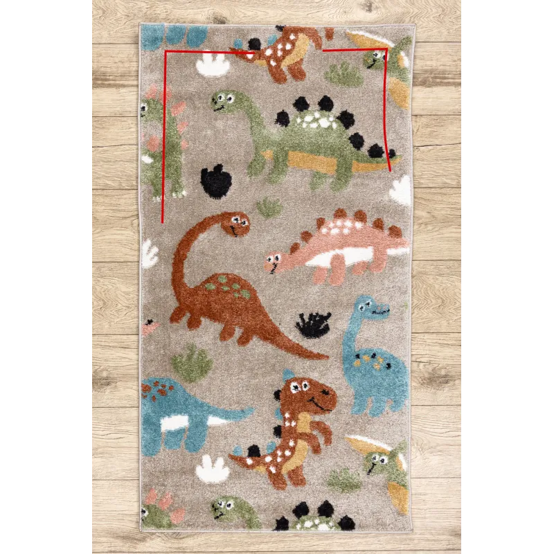 Dywan FUN Dino dla dzieci, dinozaury beż - 2 GATUNEK