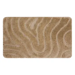 Alfombra de baño SUPREME WAVES olas, antideslizante, suave - beige