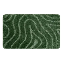 Alfombra de baño SUPREME WAVES olas, antideslizante, suave - verde