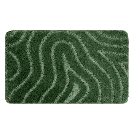 Dywan łazienkowy SUPREME WAVES fale, antypoślizgowy, miękki - zielony