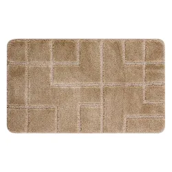 Alfombra de baño SUPREME LINES líneas, antideslizante, suave - beige