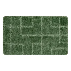 Alfombra de baño SUPREME LINES líneas, antideslizante, suave - verde