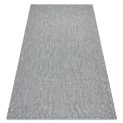 Alfombra de cuerda sisal SION A5165A mélange tejido plano gris