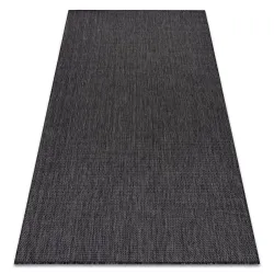 Alfombra de cuerda sisal SION A5165A mélange tejido plano negro