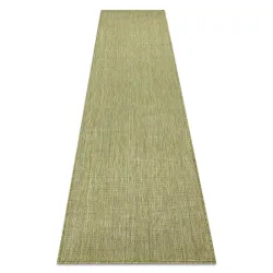 Alfombra, alfombra de pasillo de cuerda sisal SION A5165A mélange tejido plano verde
