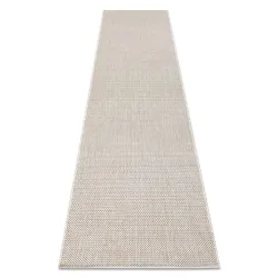Alfombra, alfombra de pasillo de cuerda sisal SION A5165A mélange tejido plano ecru / crema