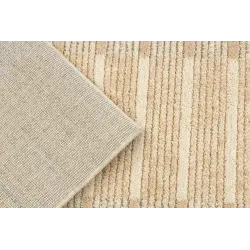 Dywan FLUX 461.124.SA110 wełniany OSTA - Geometryczny, strukturalny, loftowy beż / krem