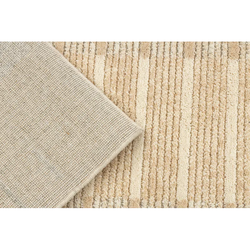 Dywan FLUX 461.124.SA110 wełniany OSTA - Geometryczny, strukturalny, loftowy beż / krem