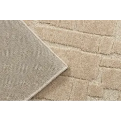 Dywan FLUX 461.133.SA132 wełniany OSTA - Geometryczny, strukturalny, loftowy krem / beż