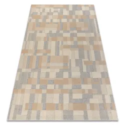 Dywan FLUX 461.117.SA130 wełniany OSTA - Geometryczny, strukturalny, loftowy beż / szary