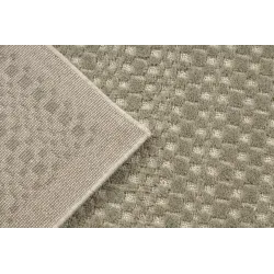 Dywan FLUX 461.139.SA400 wełniany OSTA - Geometryczny, strukturalny, loftowy zielony / beż