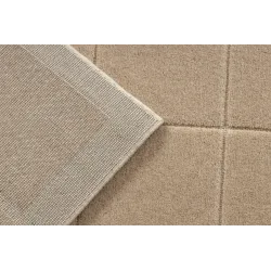 Dywan FLUX 461.118.SA131 wełniany OSTA - Geometryczny, strukturalny, loftowy beż / krem