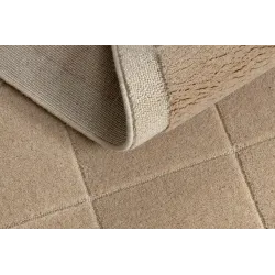 Dywan FLUX 461.118.SA131 wełniany OSTA - Geometryczny, strukturalny, loftowy beż / krem