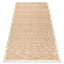 Dywan FLUX 461.139.SA130 wełniany OSTA - Geometryczny, strukturalny, loftowy beż / krem
