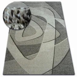 Alfombra SHADOW 8594 en tonos gris y beige claro, alfombra moderna