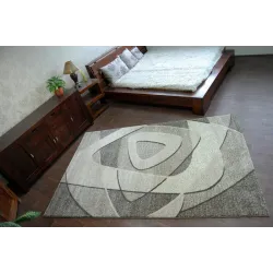 Alfombra moderna SHADOW 8594 en gris y beige claro