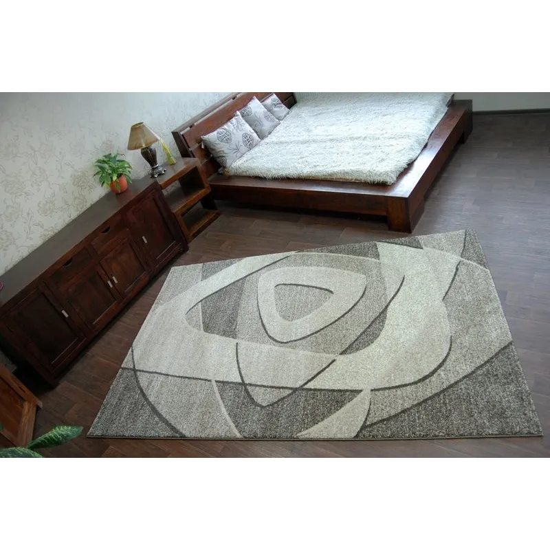 Alfombra moderna SHADOW 8594 en gris y beige claro