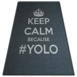 Alfombra de cuerda sisal FLOORLUX 20276 YOLO negro/plateado