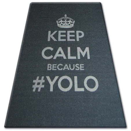 Alfombra de sisal FLOORLUX 20276 YOLO negro/plateado, tejido natural
