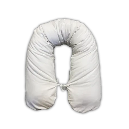 Funda almohada bebé blanca 25x145 cm de tela suave