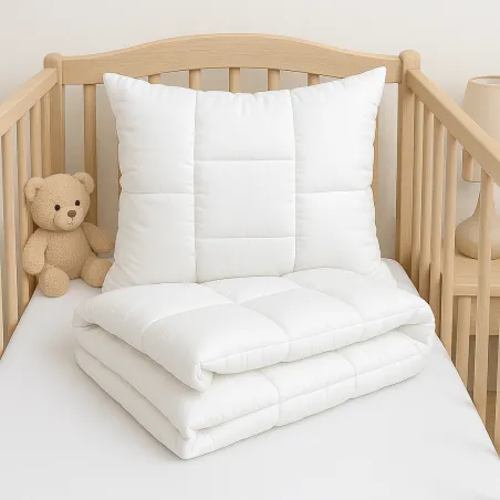 Conjunto invernal infantil de algodón 500 g/m², edredón 100x135 cm y almohada 40x60 cm