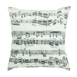Cojín decorativo Music 45x45 cm con diseño vibrante, perfecto para tu sala de estar