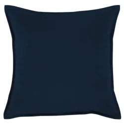 Cojín decorativo de peluche azul marino 45x45 cm de tela suave