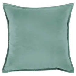 Almohada decorativa de peluche 45x45 cm en color menta