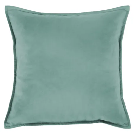 Almohada decorativa de peluche 45x45 cm en color menta