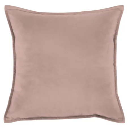 Almohada decorativa en rosa polvo 45x45 cm de material suave
