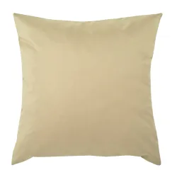 Cojín decorativo beige 45x45 cm para exterior de tela suave