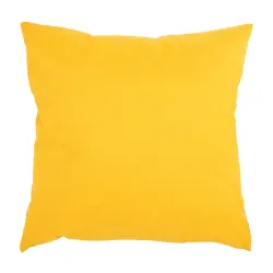 Cojín decorativo amarillo 45x45 cm para exterior, accesorio elegante para jardín