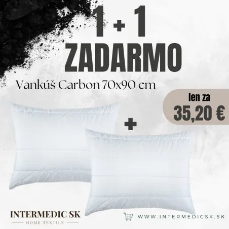 Almohada Antistress Carbon 70×90 cm – hipoalergénica, cómoda almohada deluxe
